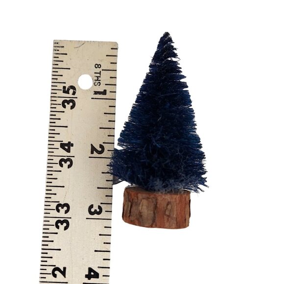 Liberty Falls Americana Collection 6 Miniature Trees Blue Christmas Bottle Brush - Picture 8 of 9